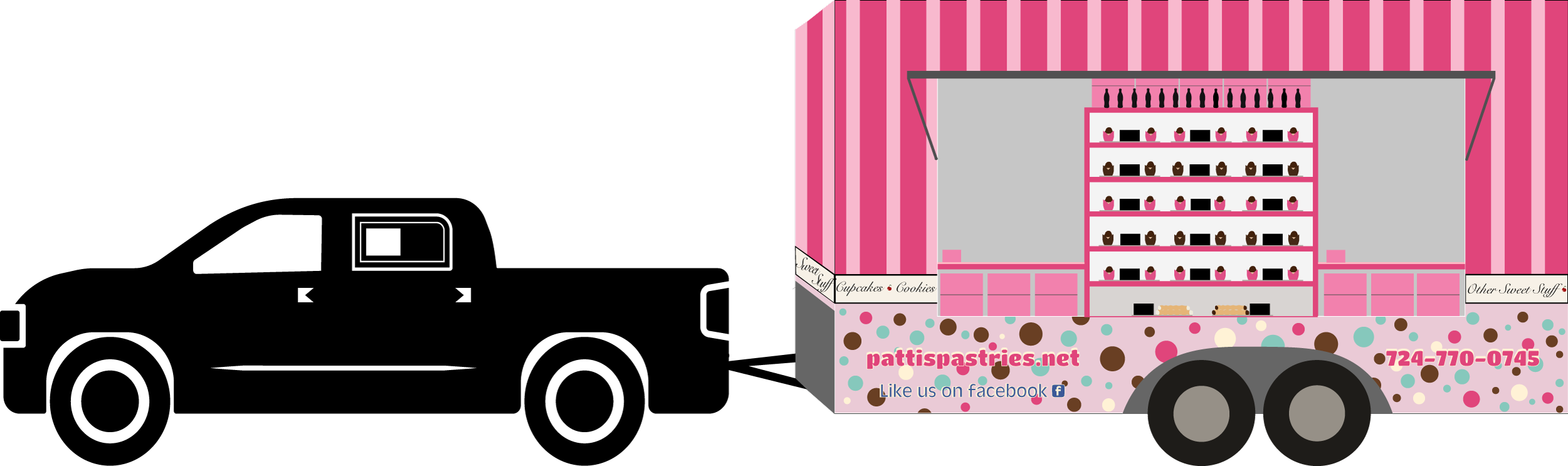 Cupcake Trailer Vector